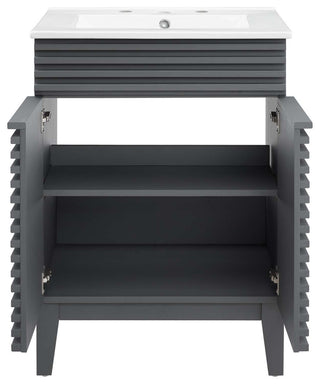 Render Bathroom Vanity, Gray White