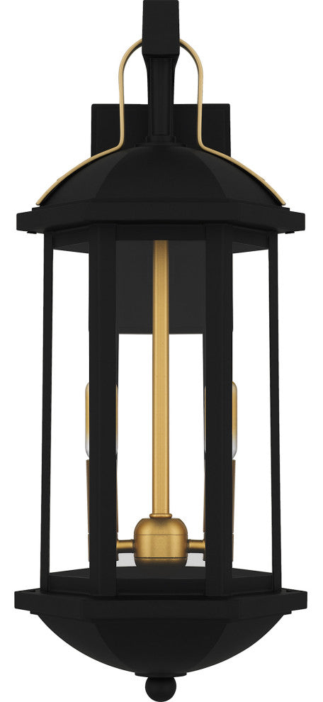 Quoizel CFD8408 Crestfield 2 Light 20" Tall Outdoor Wall Sconce - Matte Black