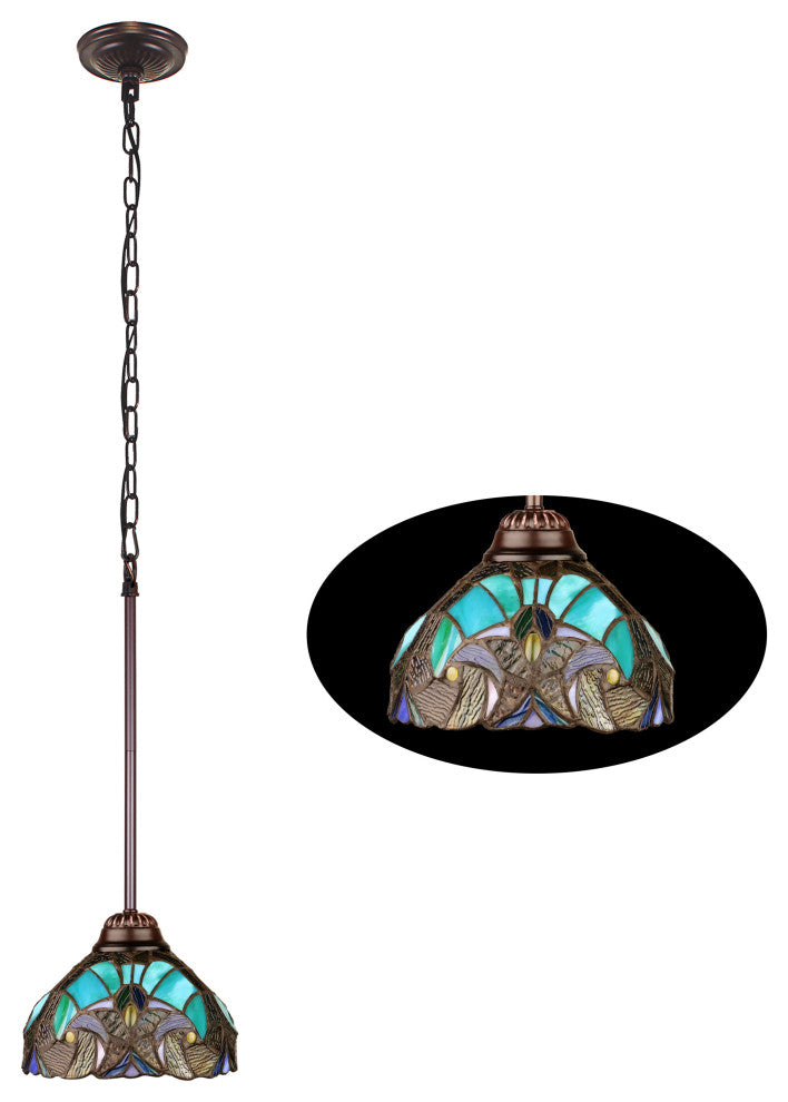 Liaison Victorian-Style 1-Light Ceiling Mini Pendant 8" Shade