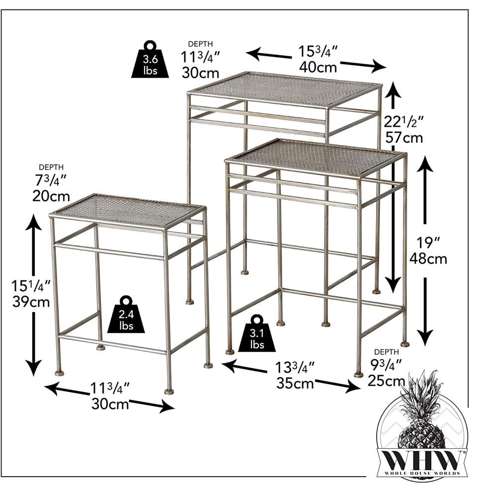 3 Piece Retro Accent Table Set