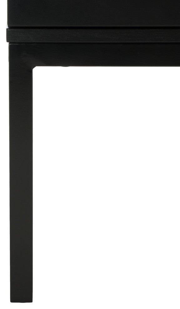 Safavieh Zadie 2 Shelf Rattan Sideboard, Black/Natural