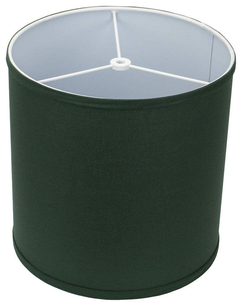 FenchelShades Drum Lampshade 10.5"x10.5"x10.5", Linen Hunter Green