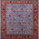 Ahgly Company Indoor Square Mid-Century Modern Area Rugs, 4' Square