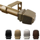 Nona 5/8" Curtain Rod, Antique Brass, 18-28"