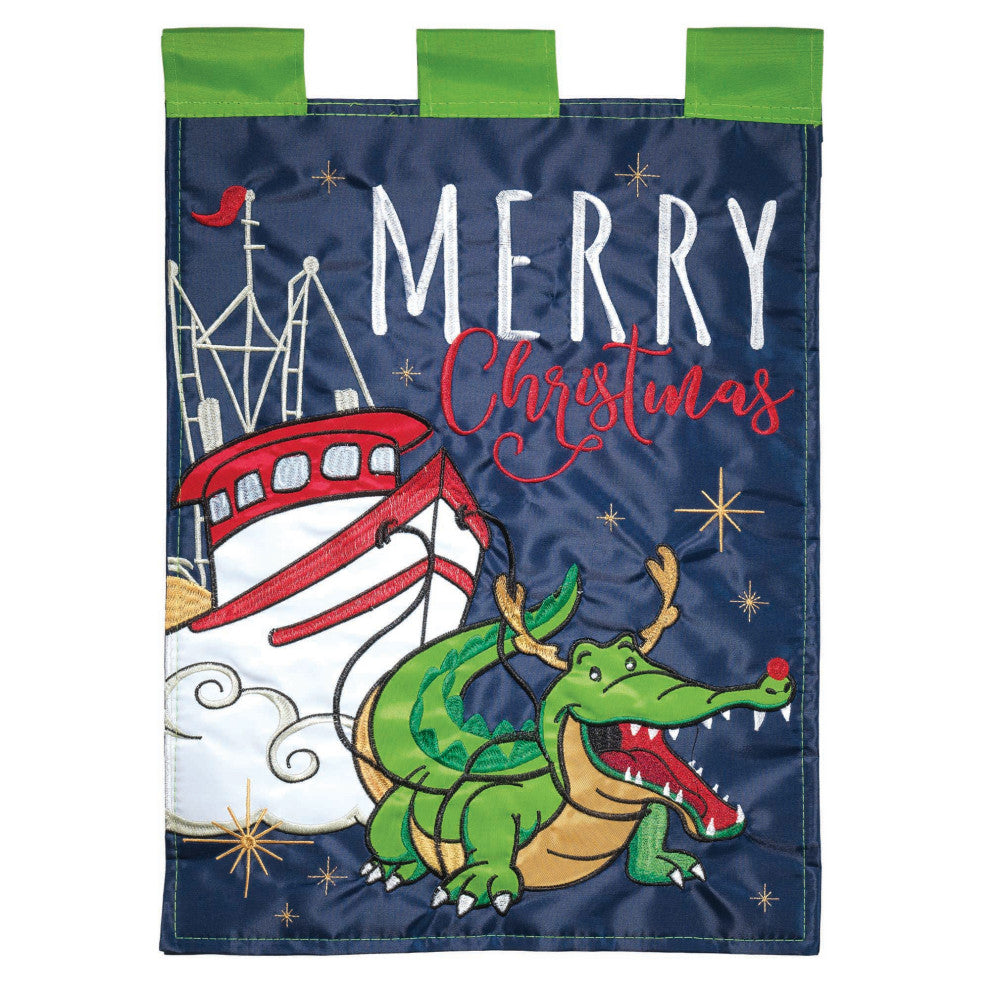 Shrimp Boat Double Applique Flag