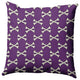 20"x20" Cross Bones Decorative Throw Pillow, Amethyst