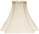 12" Ivory Slanted Notch Square Shantung Lampshade