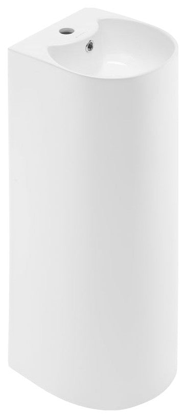 Swiss Madison Sublime Rounded Basin Pedestal sink