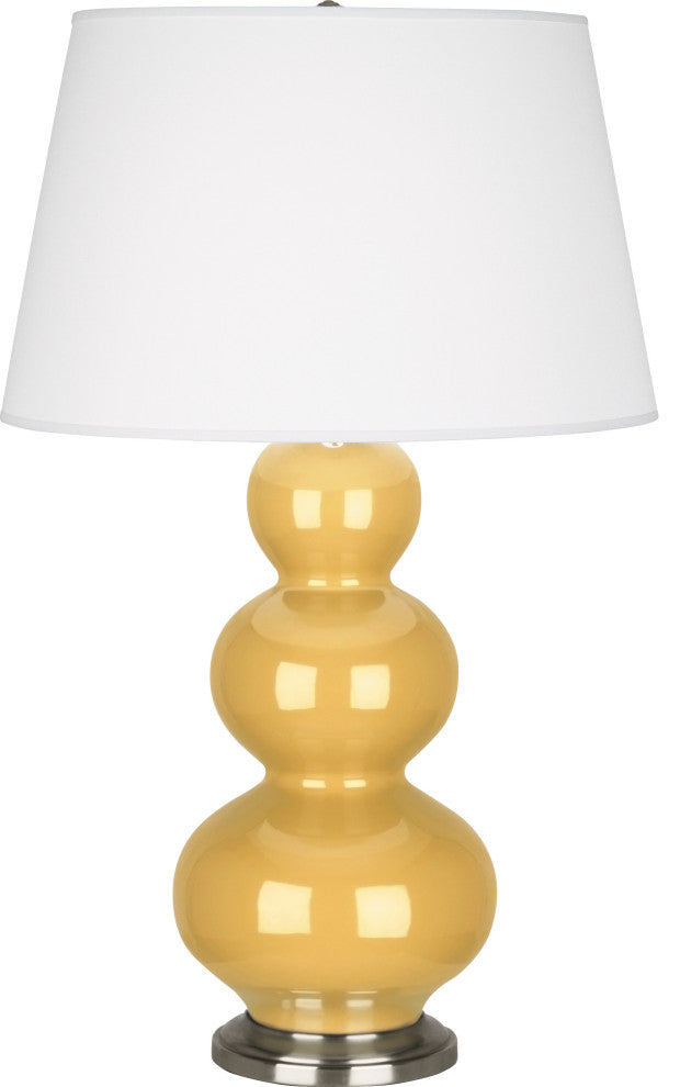 Triple Gourd Table Lamp, Sunset Yellow