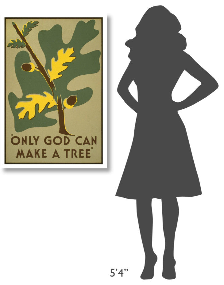 "Only God Can Make a Tree, 1938" Paper Print by Stanley Thomas Clough, 26"x38"