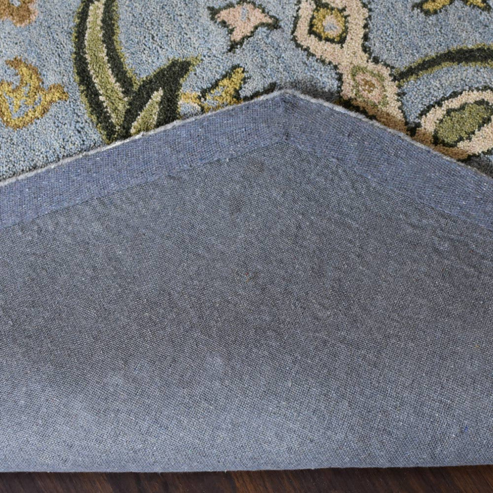 HAND TUFTED WOOL ECO-FRIENDLY AREA RUGS, Blue Green Color, Oriental Design