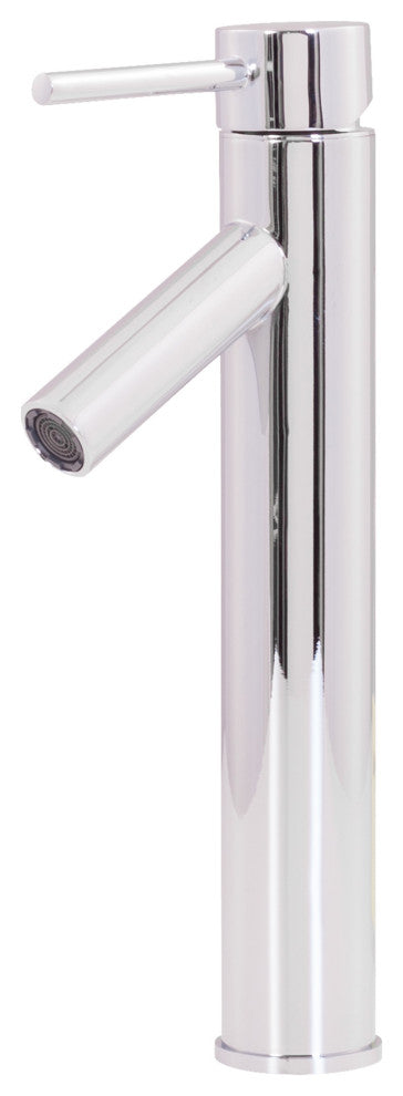 Topia Glass Vessel Sink and Faucet Set, Chrome