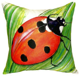 Ladybug No Cord Pillow - Set of Two 18x18