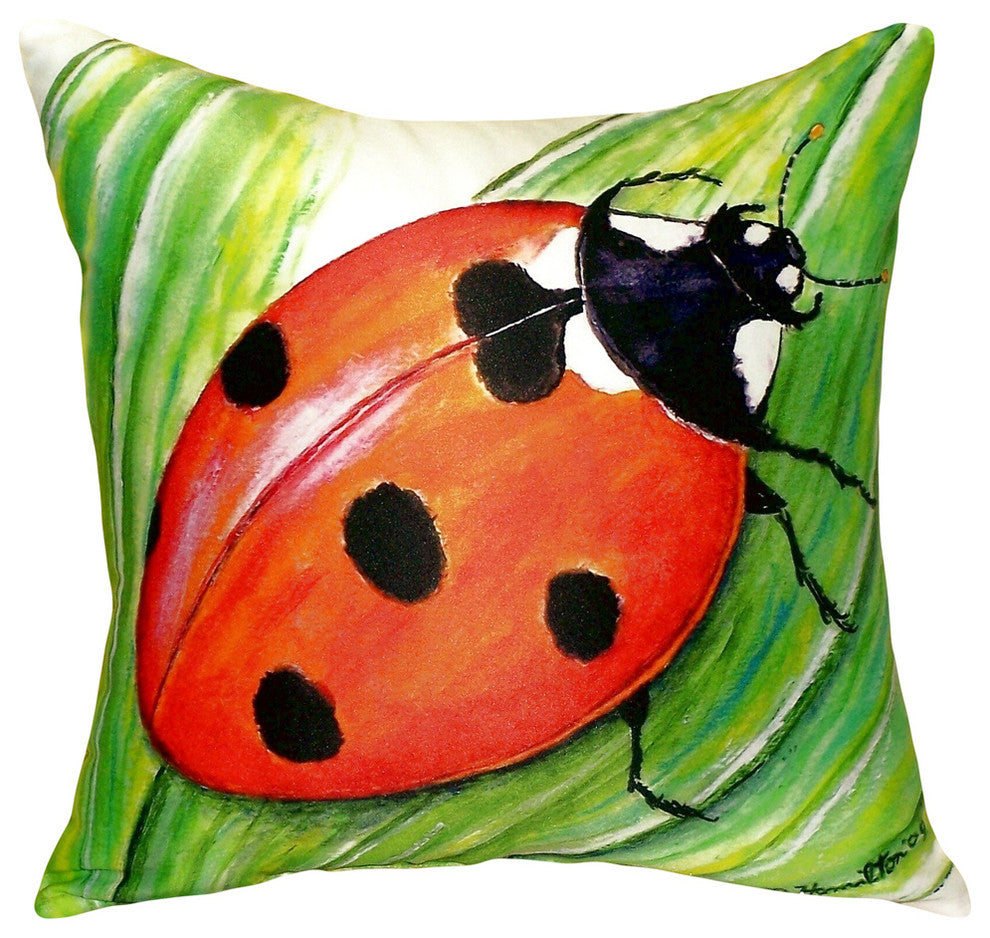 Ladybug No Cord Pillow - Set of Two 18x18