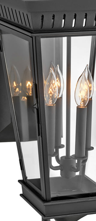 Hinkley Chapel Hill Extra Large Wall Mount Lantern, Museum Black