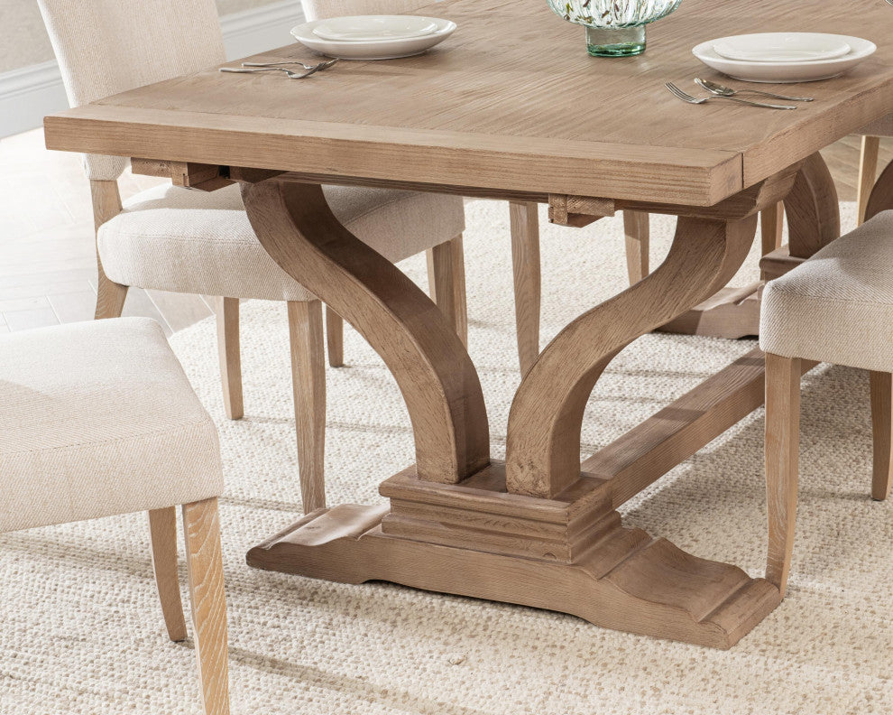 Kosas Home Home Alexander 86"-110" Extendable Dining Table, Antique Brown
