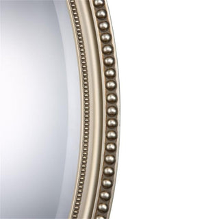 Bowery Hill Elnora Oval Mirror in Metallic Silver