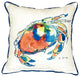 Betsy Drake Dungeness Crab Small Indoor/Outdoor Pillow 12x12