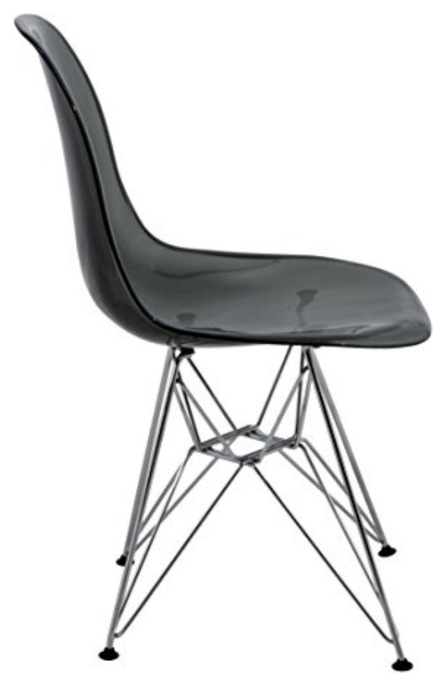 LeisureMod Cresco Molded Eiffel Side Chair, Set of 2