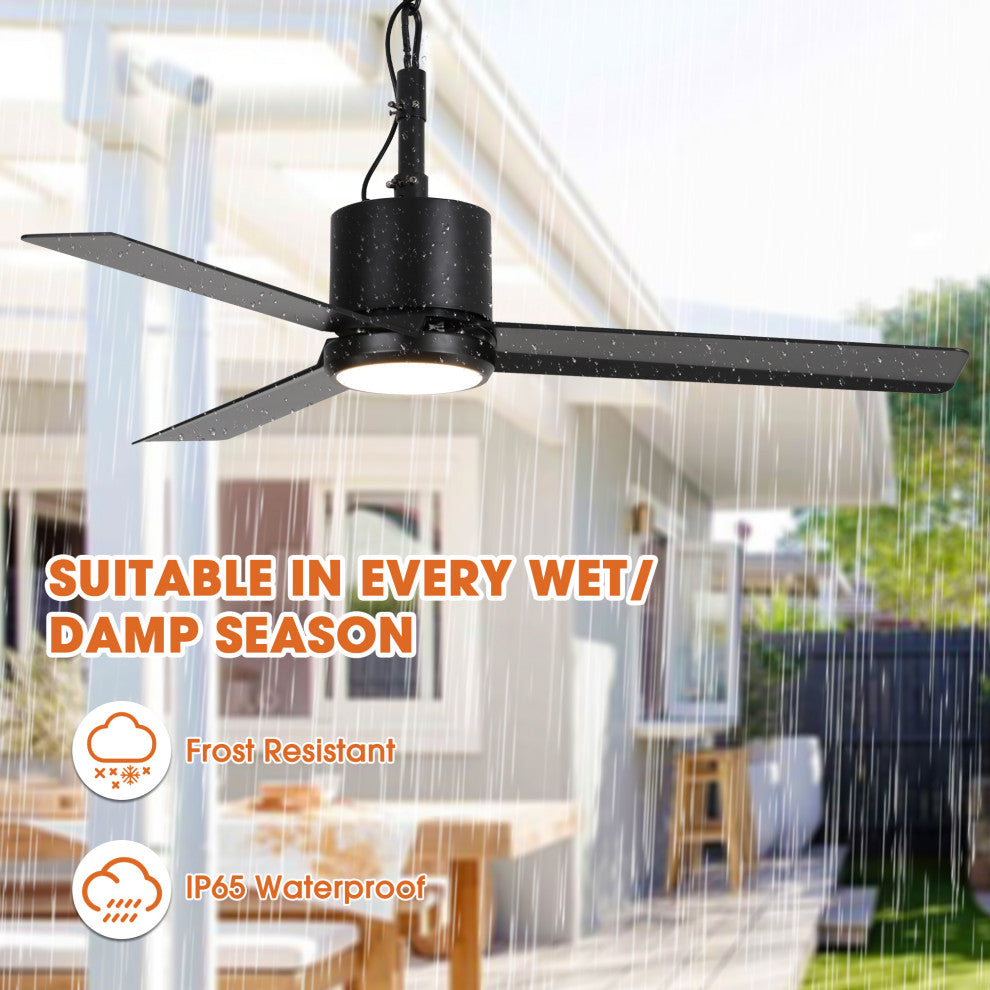 42-inch Traditional Outdoor 3-Blade Ceiling Fan with Light