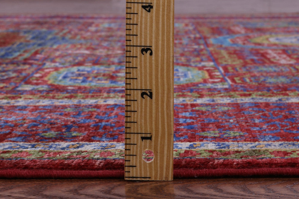 5' 7" X 7' 11" Handmade Mamluk Geometric Rug - Q12272