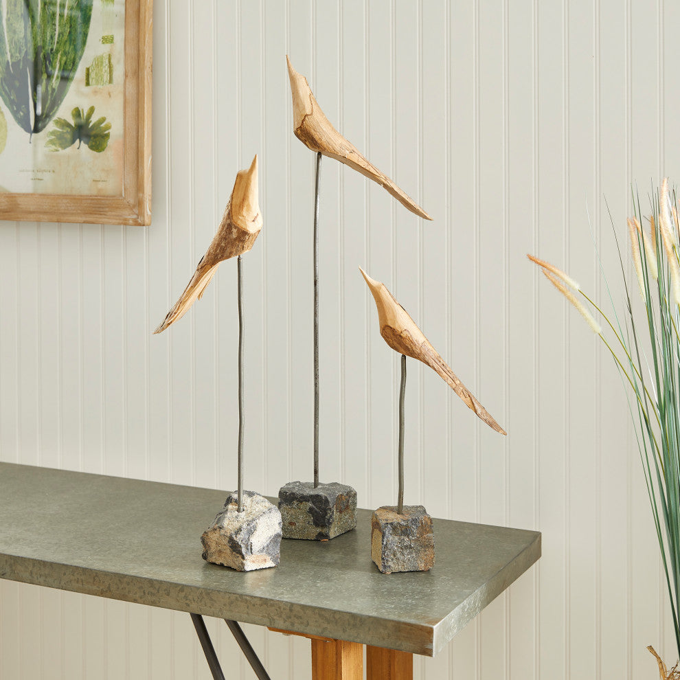 The Flock, Set of 3 Natural