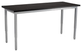 NPS Steel Height Adjustable Science Lab Table, 24 X 48, Phenolic Top, Grey
