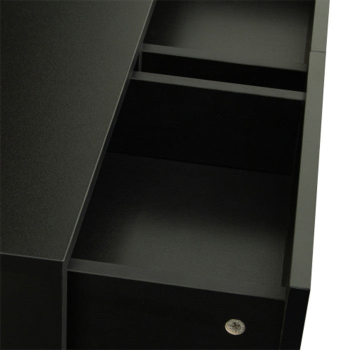 Three drawers MDF WALL-MOUNTED TV Cabinet with black finish
