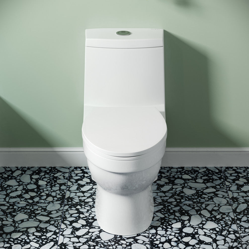Virage One Piece Elongated Toilet With Touchless Retrofit Dual Flush 1.1/1.6