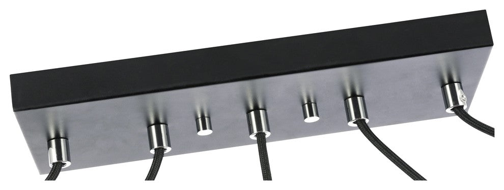 Woodbridge Lighting Lanning 5-Light Linear Pendant, Chrome/Bronze