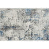 Aikens Contemporary Abstract Area Rug, Navy & Blue, 2' X 3'