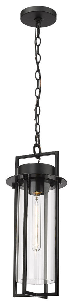1 Light 8 in. Powder Coated Black Outdoor