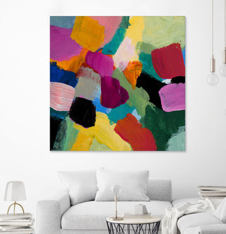 Spring Confetti I - 54 x 54 by Lanie Loreth