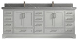 Fenway 84 Double Sink Bath Vanity in Coventry Gray 2" Piatra Gray