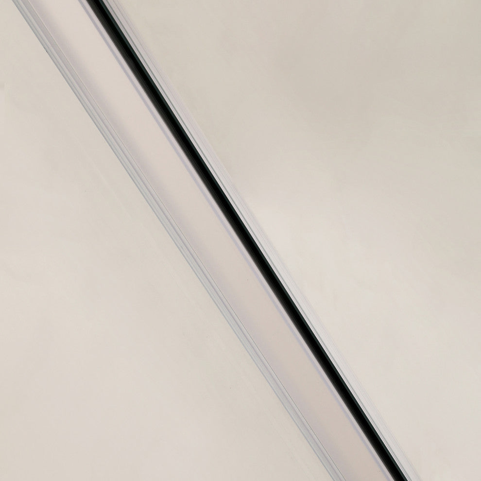 48" W x 76" H Frameless Single Sliding Shower Door, Chrome