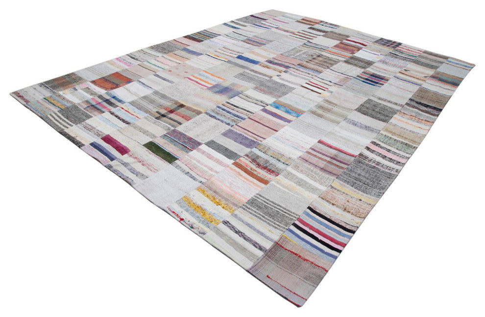 Rug N Carpet - Handmade Anatolian 10' 0'' x 13' 1'' Rustic Patchwork Kilim Rug