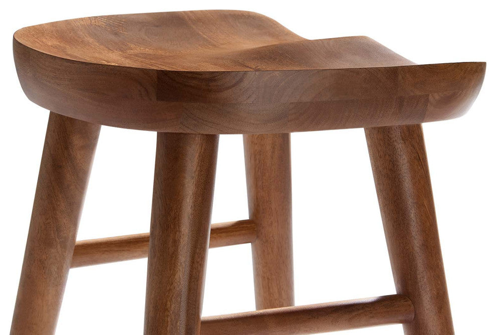 Saville Backless Wood Counter Stools - Set of 2