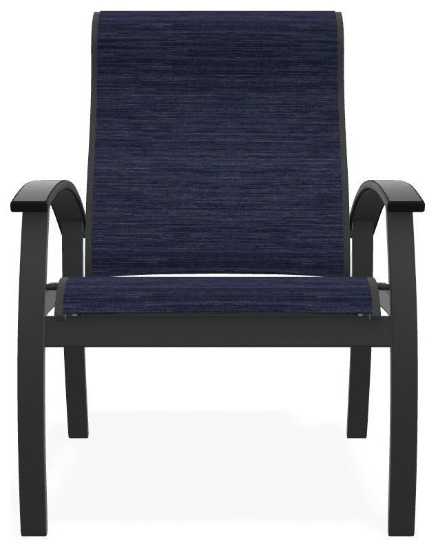 Belle Isle Sling Adjustable Outdoor Dining Chair, Collect Indigo/Graphite