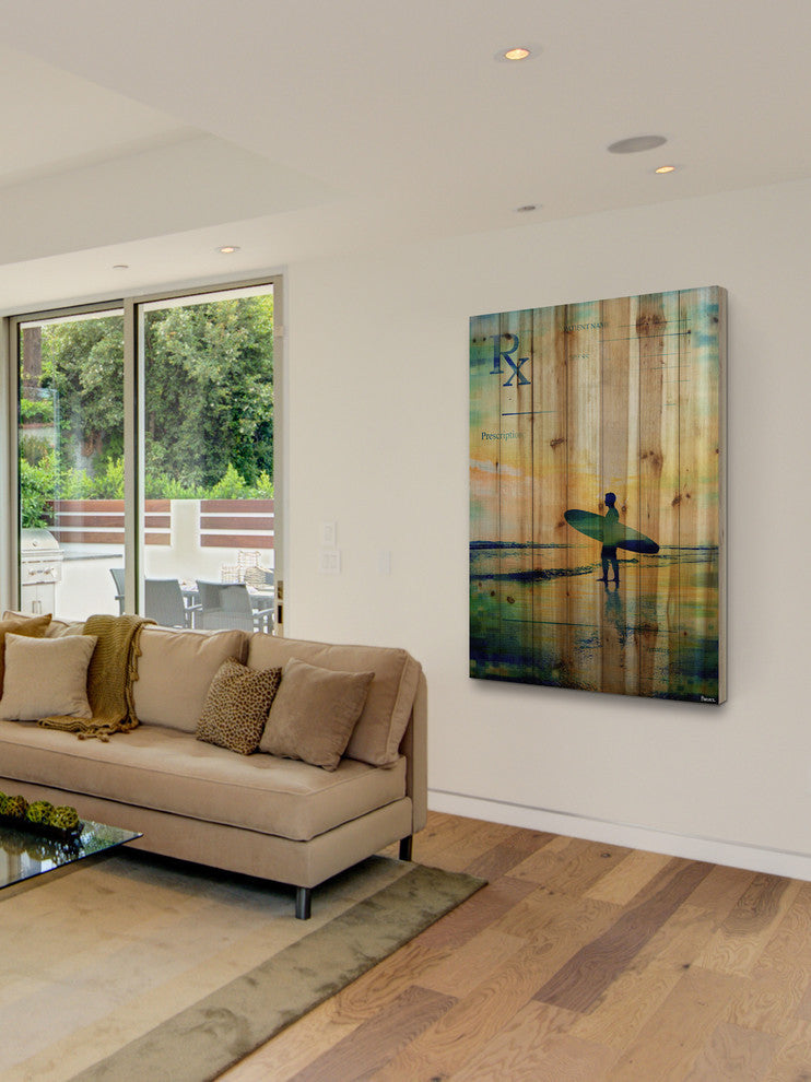 "RX Surf" Wall Art on Wood, 40"x60"