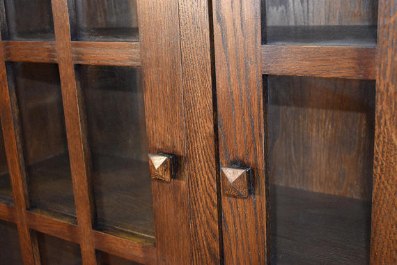 Craftsman Style Mission 70" Bookcase, Solid White Oak