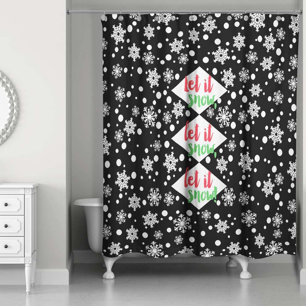 Let it Snow Shower Curtain, 71"x74"
