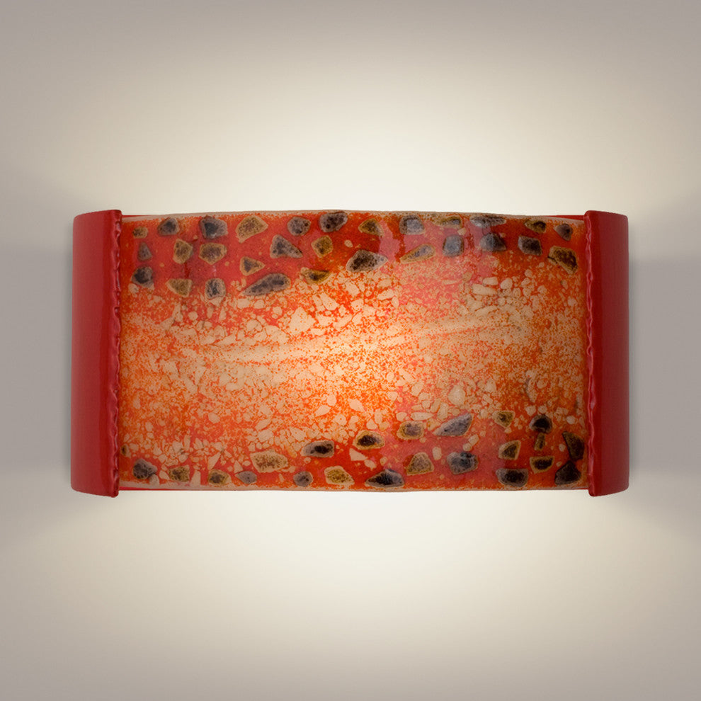 Ebb And Flow Wall Sconce, Matador Red and Multi Fire, Bulb Type: E12