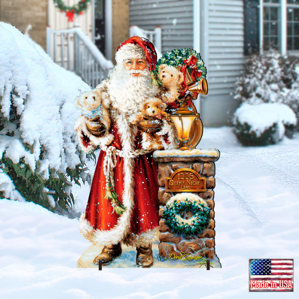 Silent Night Santa Outdoor Decor