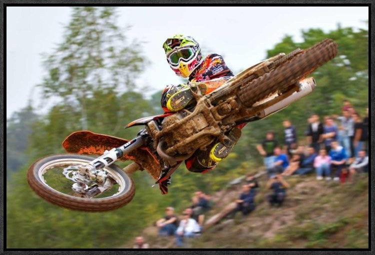 "Tony Cairoli Whip Look - Maggiora Mx Opening"  by Stefano Minella, 23x16"