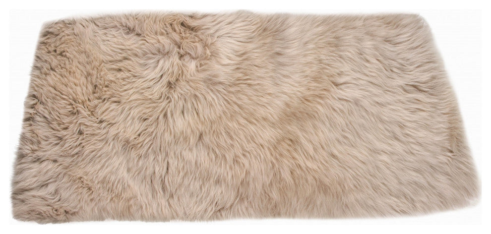 3'x5' Taupe Genuine Sheepskin Area Rug