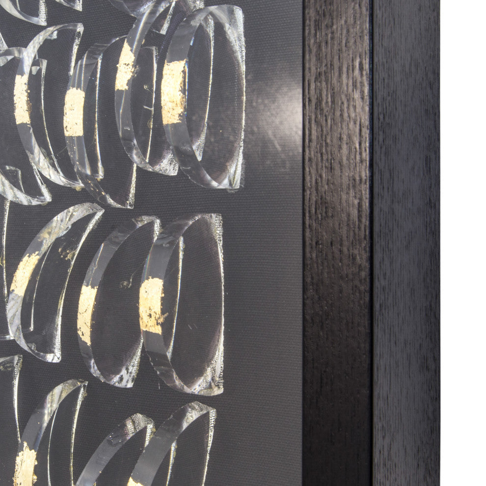 Cloud Chamber II', 12"x47" Mixed Media Shadowbox, Framed Under Glass