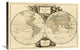 "Mappemonde, 1752" Stretched Canvas Giclee by Didier Robert de Vaugondy, 30"x20"