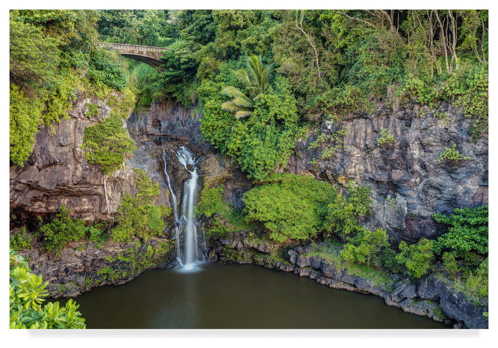 Pierre Leclerc 'Oheo Gulch Maui' Canvas Art, 24"x16"