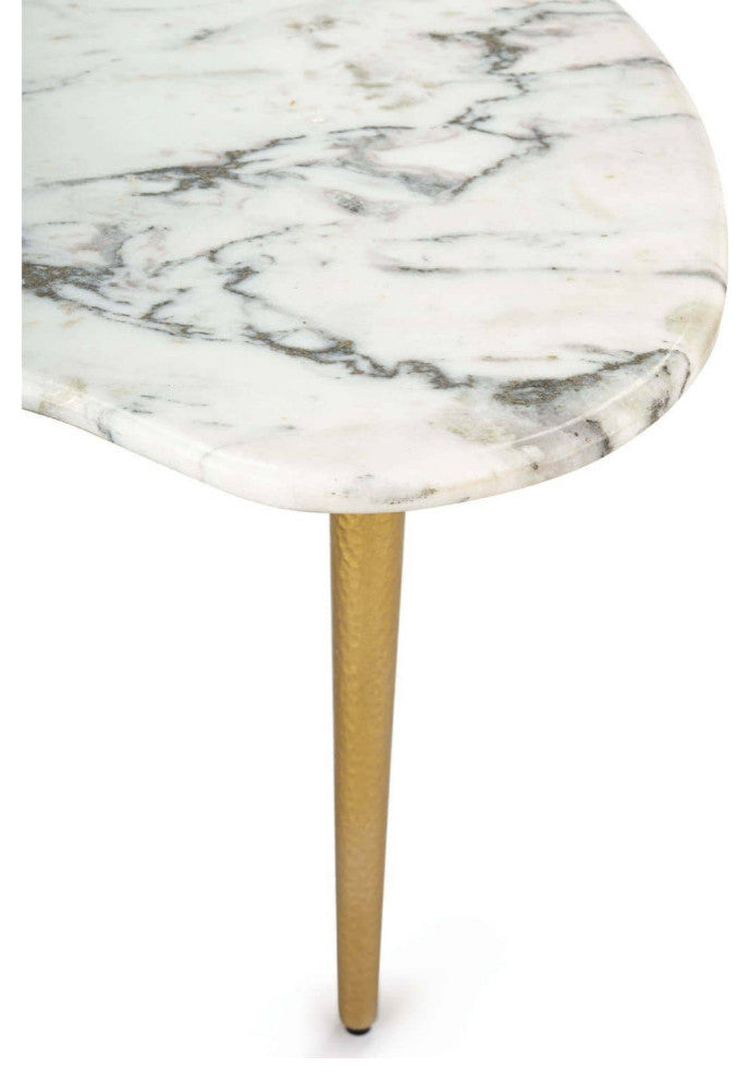 Jagger Marble Cocktail Table, White