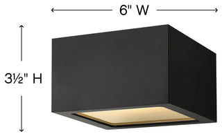 Outdoor Kube Flush Mount in Satin Black
